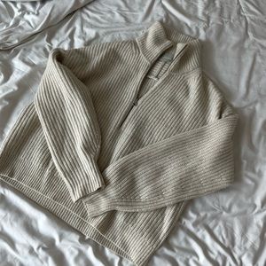 Everlane The Felted Merino Half-Zip Sweater MOVING SALE
